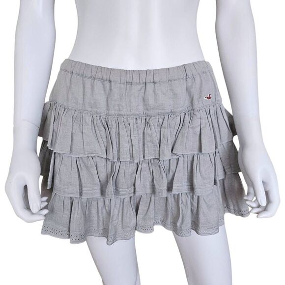 vintage hollister low-rise ruffle mini skirt - Picture 3 of 7